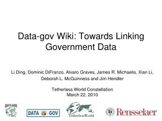 Data-gov Wiki: Towards Linking Government Data