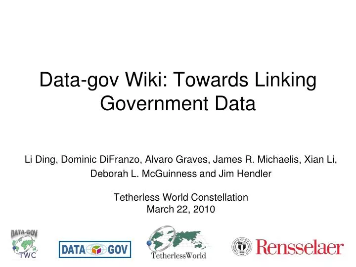 data gov wiki towards linking government data