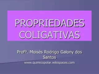 propriedades coligativas
