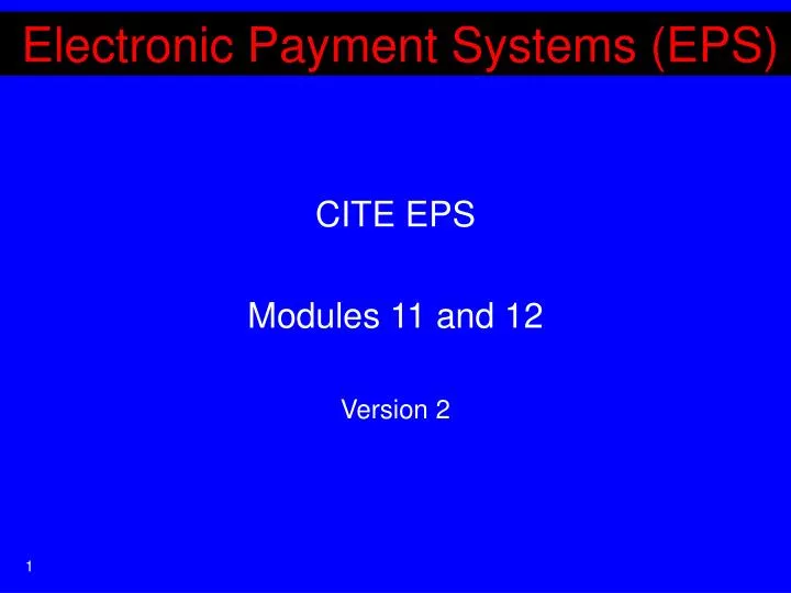 electronic payment systems eps