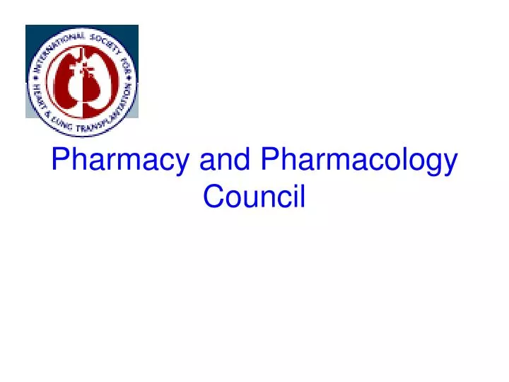 pharmacy and pharmacology council