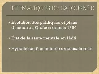 th matiques de la journ e