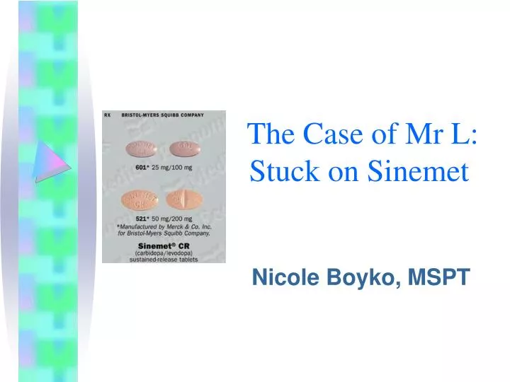 the case of mr l stuck on sinemet