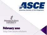 Activities and Reports from ASCE Officer Team Meeting – February 2010 - slide 1