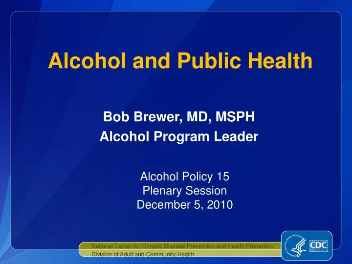 alcohol and public health