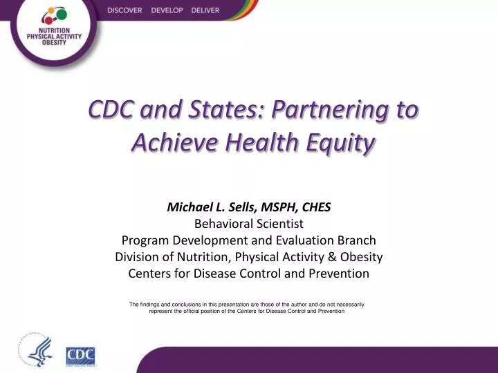 cdc and states partnering to achieve health equity