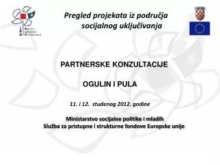 pregled projekata iz podru ja socijalnog uklju ivanja