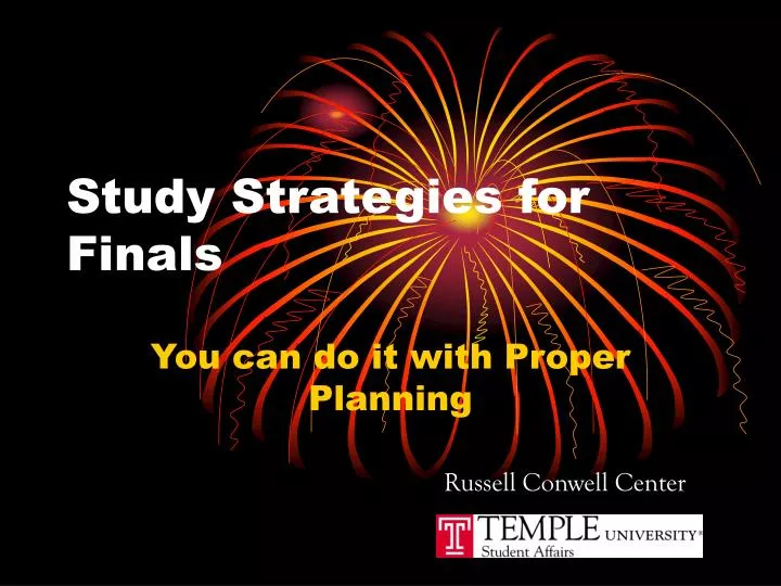 study strategies for finals