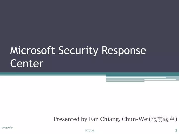 microsoft security response center