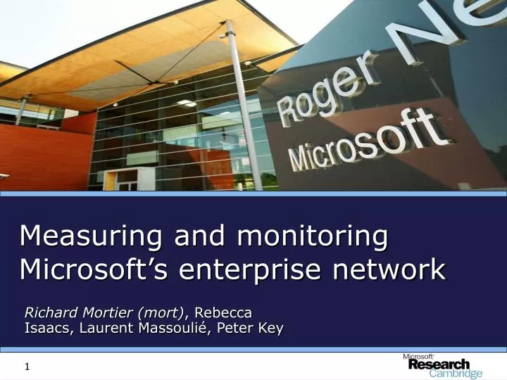 measuring and monitoring microsoft s enterprise network