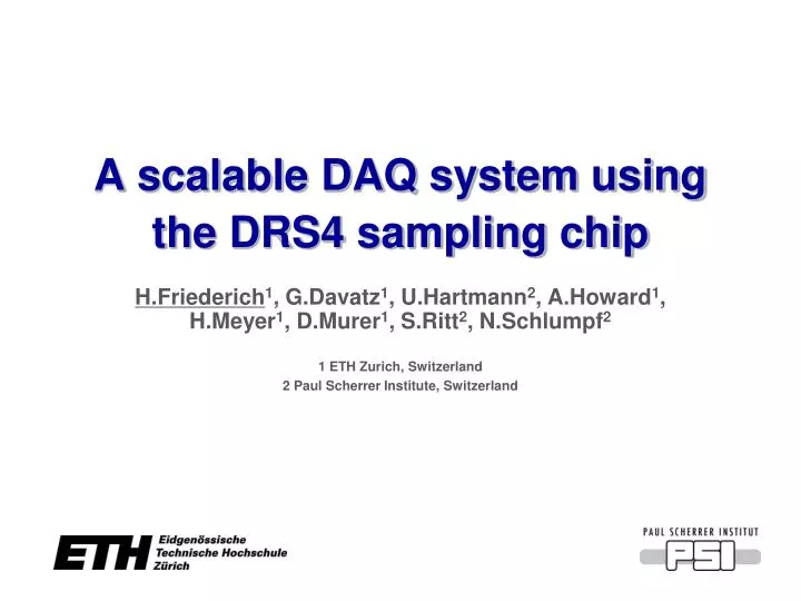 a scalable daq system using the drs4 sampling chip