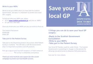 Save your local GP