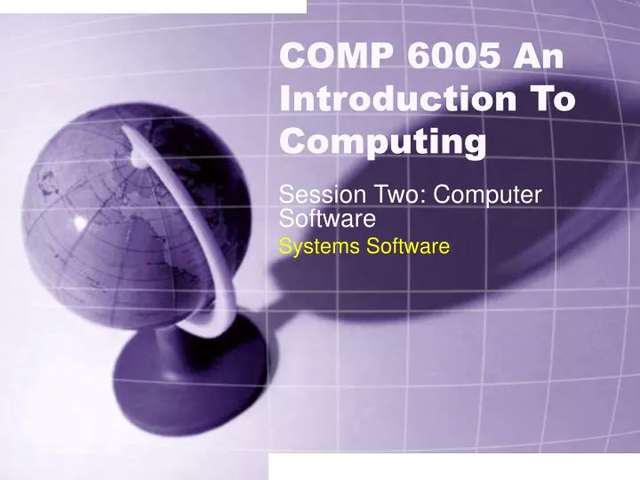 comp 6005 an introduction to computing
