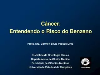 c ncer entendendo o risco do benzeno