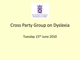 Cross Party Group on Dyslexia