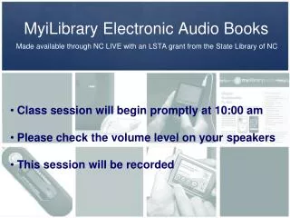 MyiLibrary Electronic Audio Books