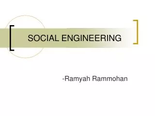 SOCIAL ENGINEERING