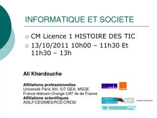 informatique et societe