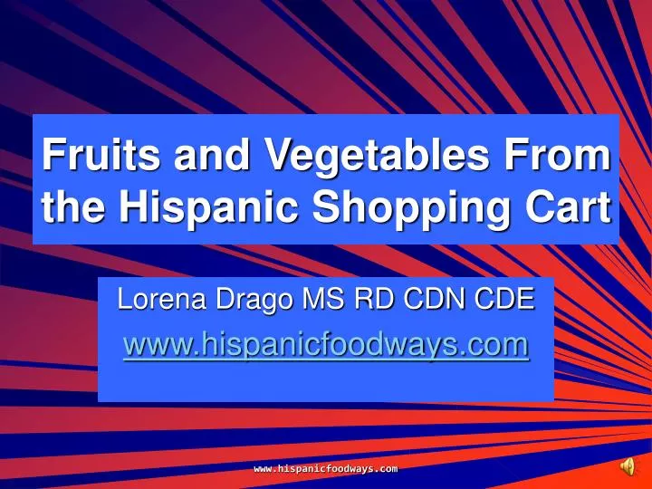 fruits and vegetables from the hispanic shopping cart