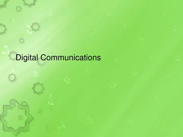 digital communications