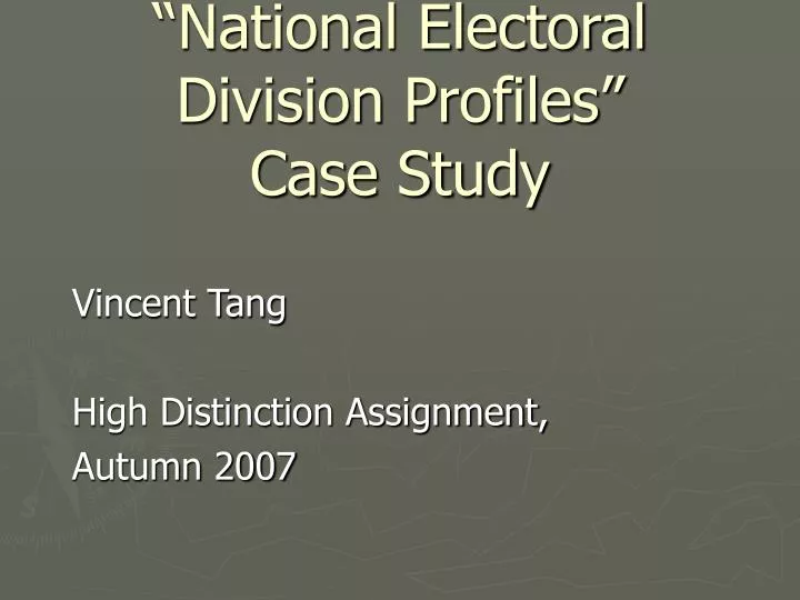 national electoral division profiles case study