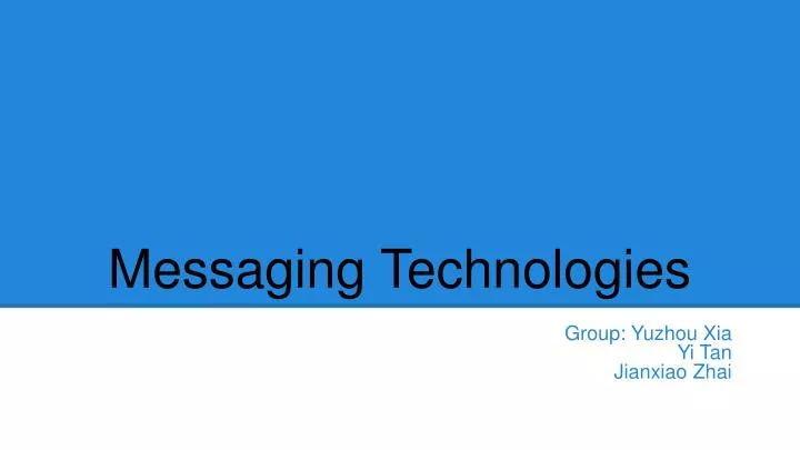 messaging technologies