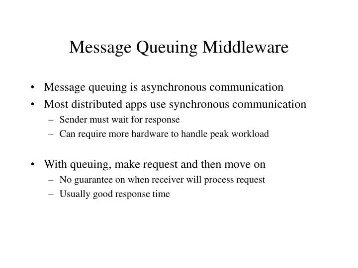 message queuing middleware