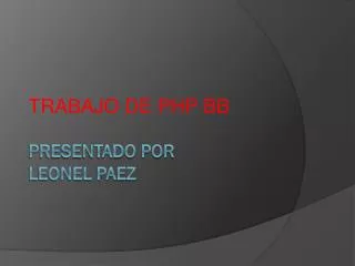 presentado por leonel paez