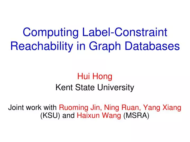 computing label constraint reachability in graph databases