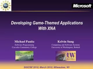Developing Game-Themed Applications With XNA