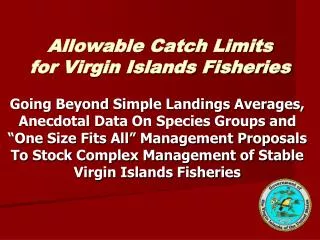Allowable Catch Limits for Virgin Islands Fisheries