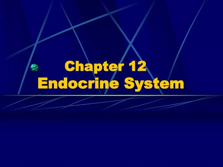 chapter 12 endocrine system