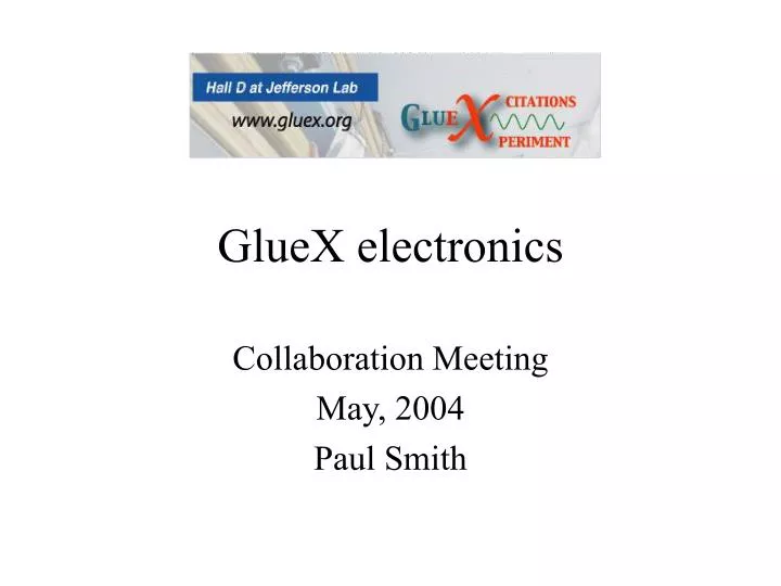 gluex electronics