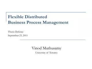 Flexible Distributed Business Process Management