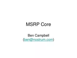 msrp core