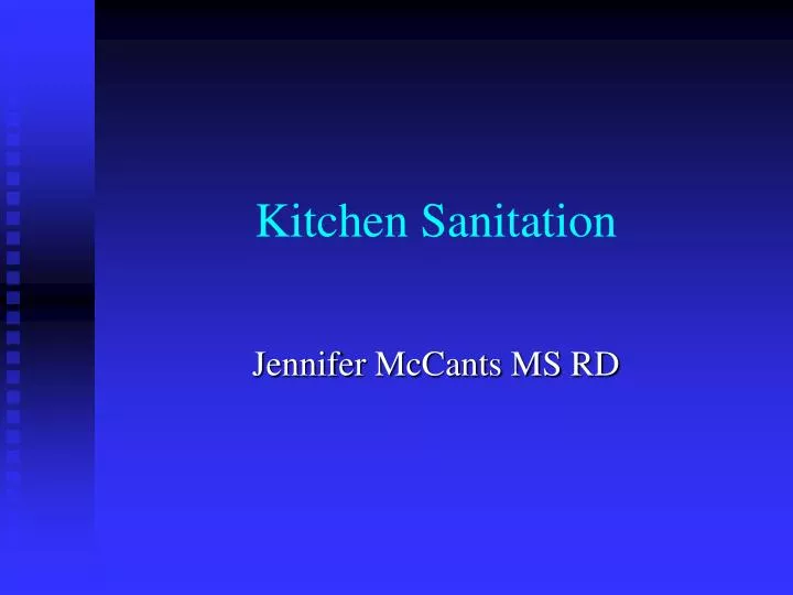kitchen sanitation