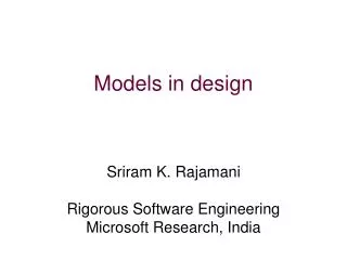 Models in design