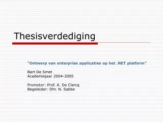 thesisverdediging