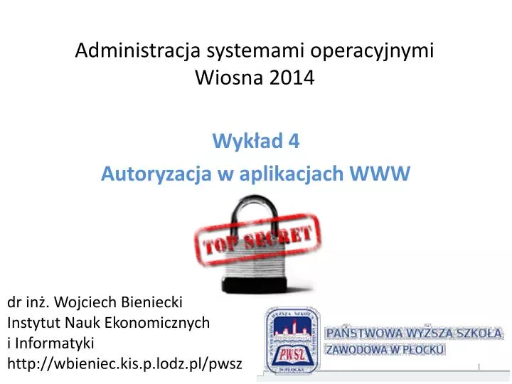 administracja systemami operacyjnymi wiosna 2014