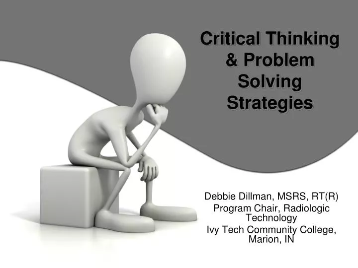 critical thinking problem solving strategies