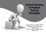 Critical Thinking &amp; Problem Solving Strategies - slide 1