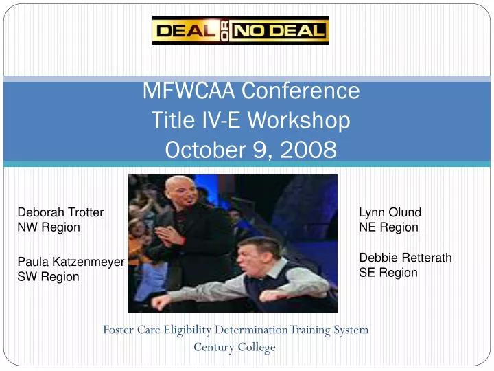 mfwcaa conference title iv e workshop october 9 2008