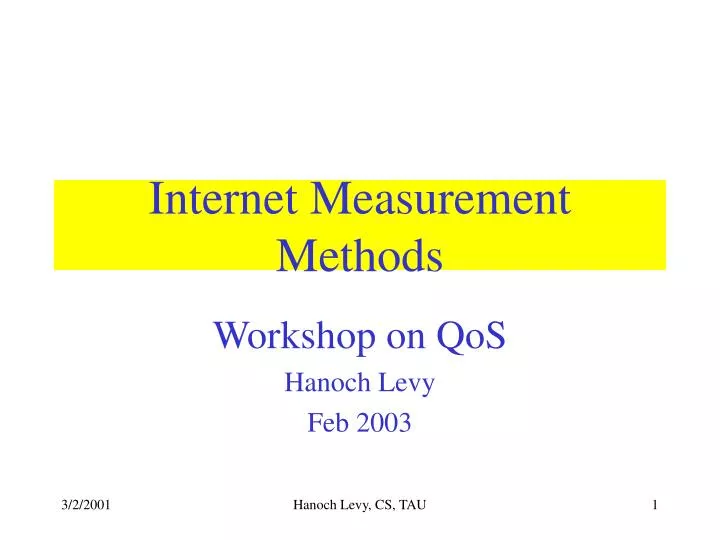 internet measurement methods