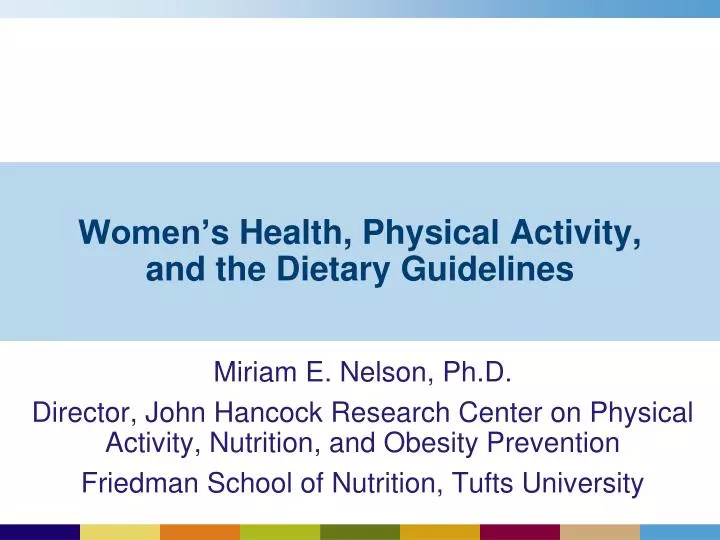 women s health physical activity and the dietary guidelines