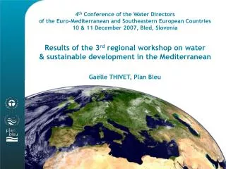 4 th Conference of the Water Directors