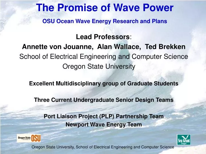 the promise of wave power osu ocean wave energy research and plans