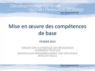 mise en uvre des comp tences de base