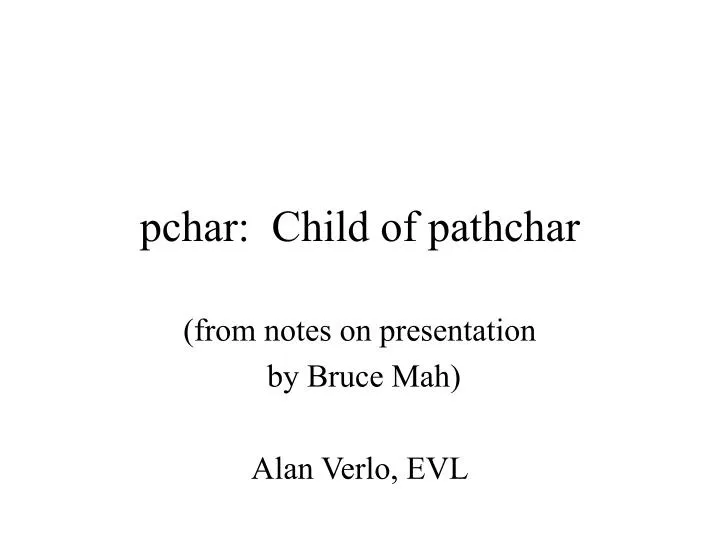 pchar child of pathchar