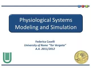 Physiological Systems Modeling and Simulation