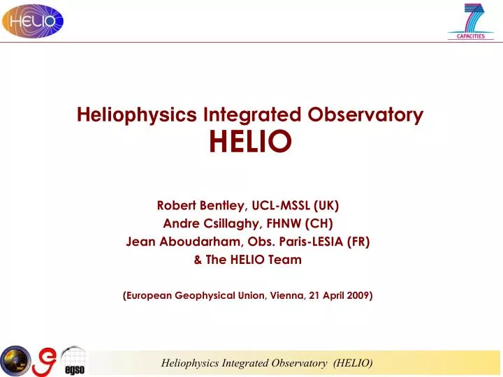 heliophysics integrated observatory helio
